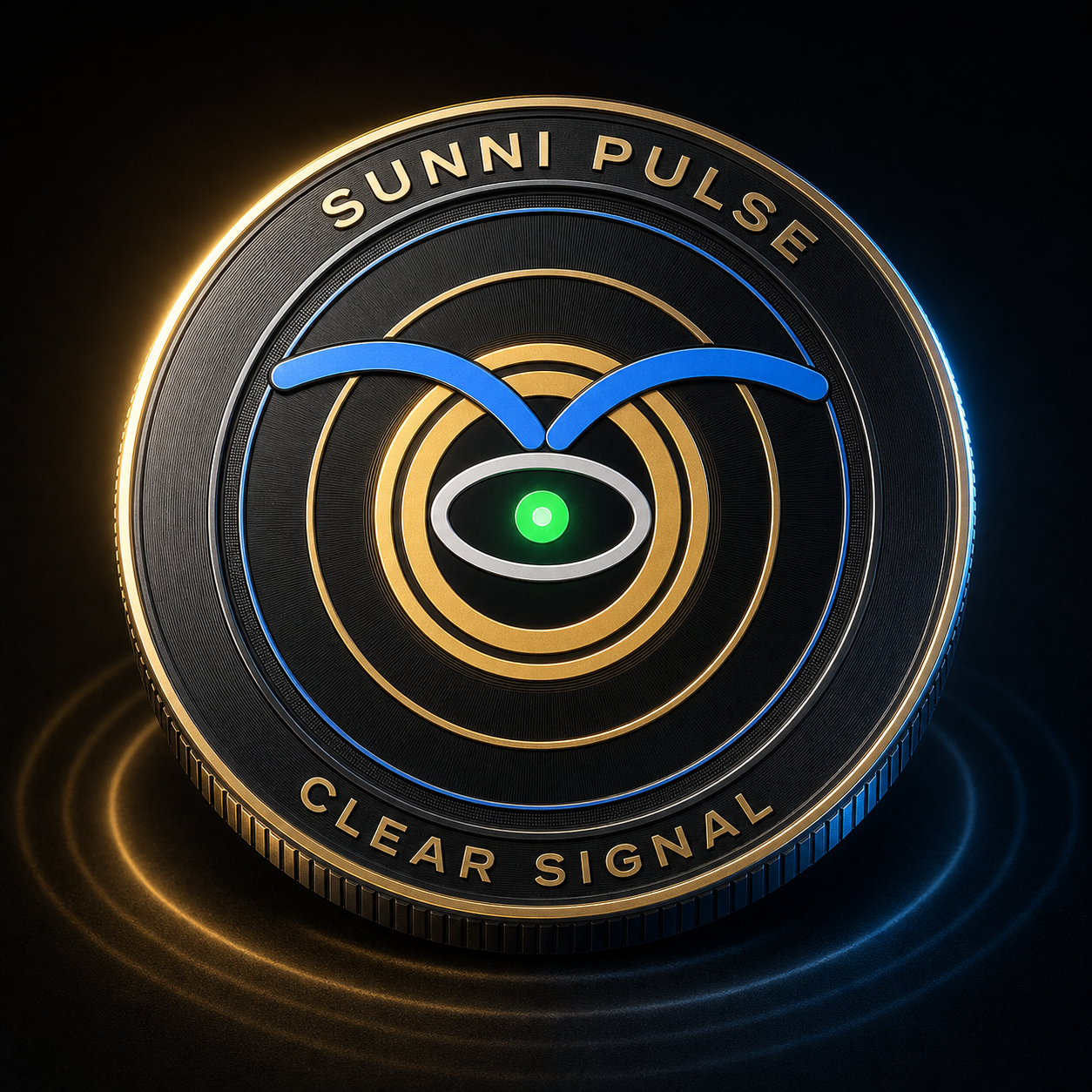SunNi Pulse token artwork with a 360-degree eye and bird motif.